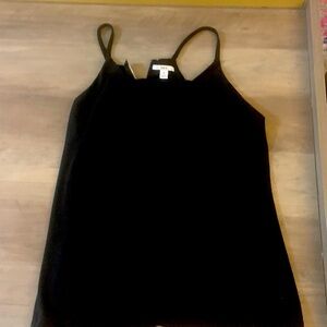 Sz M black lined, zipper detail perfect condition woman’s tank/cami style top